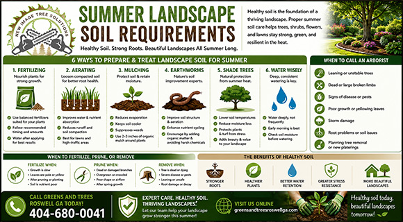 requirements for landscape soil infographic