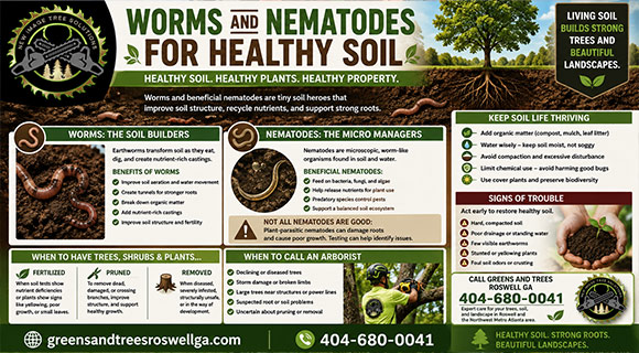 soil biodiversity worms nematodes infographic