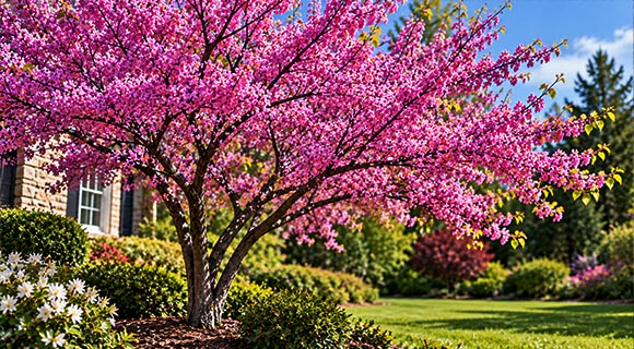 flowering trees for roswell georgia landscapes cercis canadensis